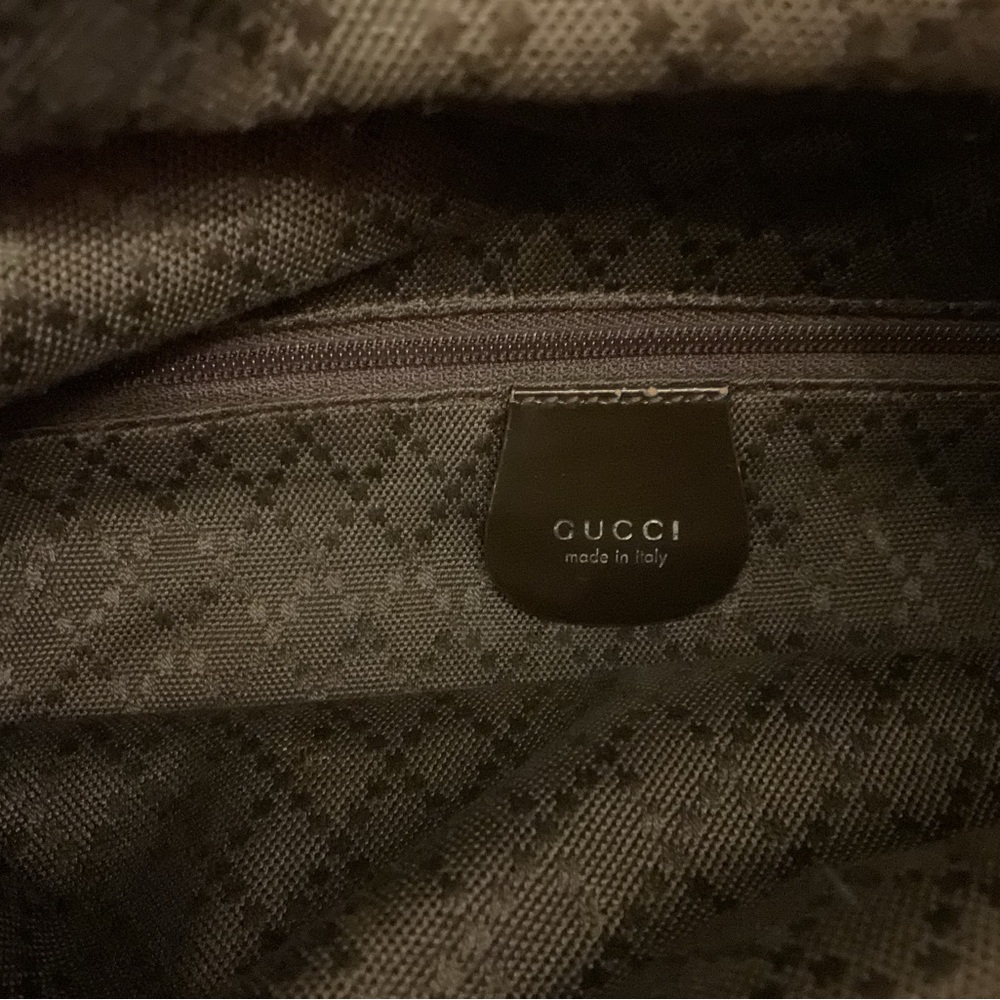 GUCCI Brown/Black Canvas Bamboo Double Handle - Picture 11 of 14